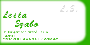 leila szabo business card
